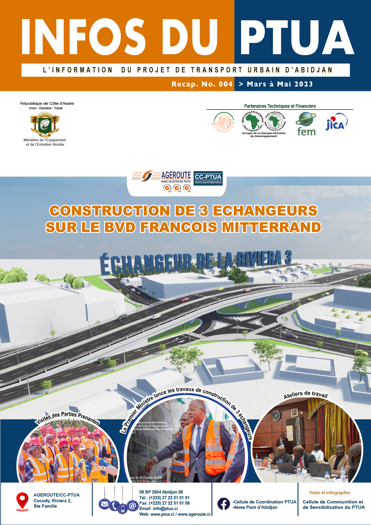 L'information du Projet de Transport Urbain d'Abidjan N°004